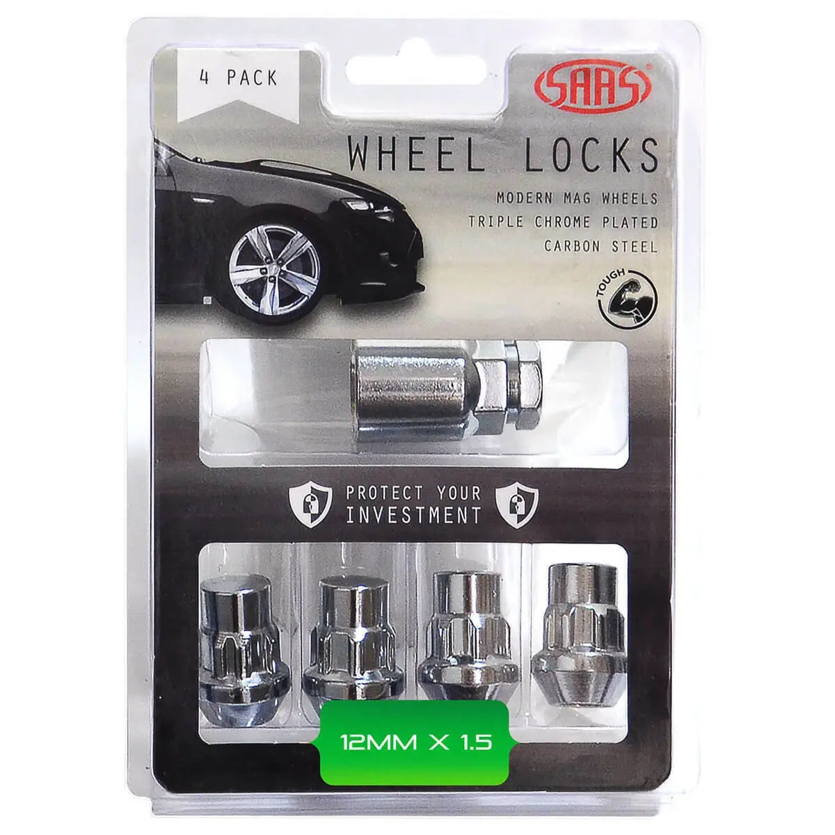 SAAS Lock Nuts Splined Bulge 12mm x 1.50 Pk 4 913026 - view 1