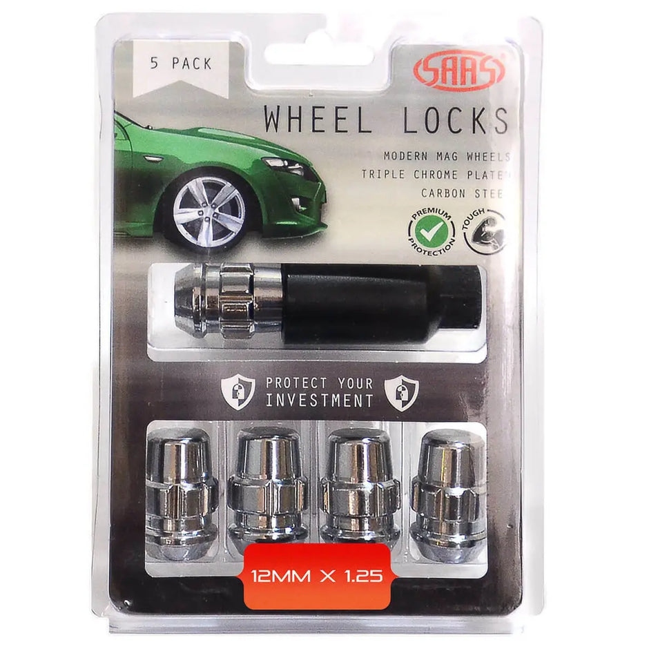 SAAS Lock Nuts Splined Acorn Bulge 12mm x 1.25 Pk 5 923325-5 - view 1