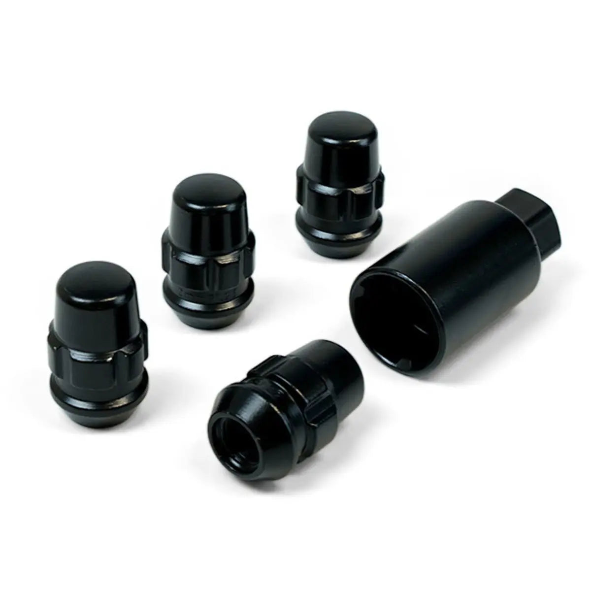 SAAS Lock Nuts Splined Acorn Bulge 12mm x 1.25 Black Pk 4 923325BC - view 3