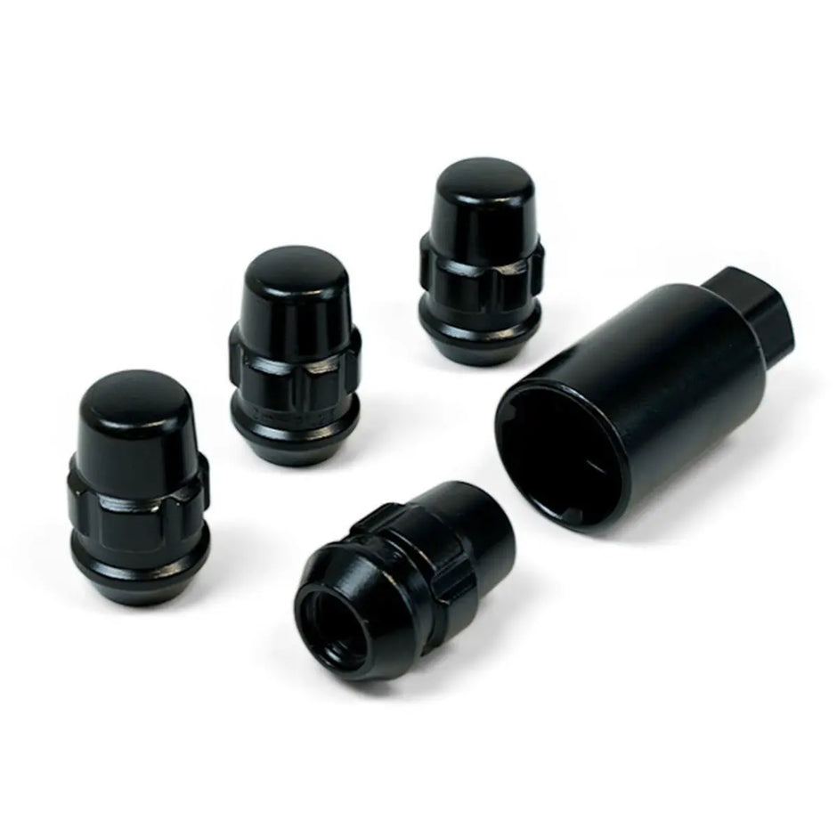 SAAS Lock Nuts Splined Acorn Bulge 12mm x 1.25 Black Pk 4 923325BC - view 3