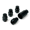 SAAS Lock Nuts Splined Acorn Bulge 12mm x 1.25 Black Pk 4 923325BC - view 3