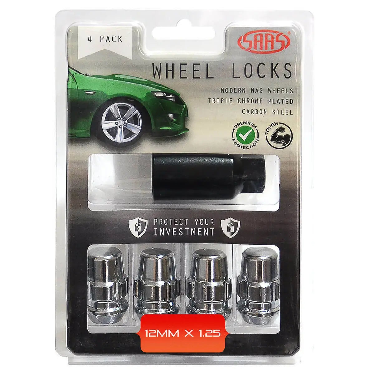 SAAS Lock Nuts Splined Acorn Bulge 12mm x 1.25 Pk 4 923325 - view 1