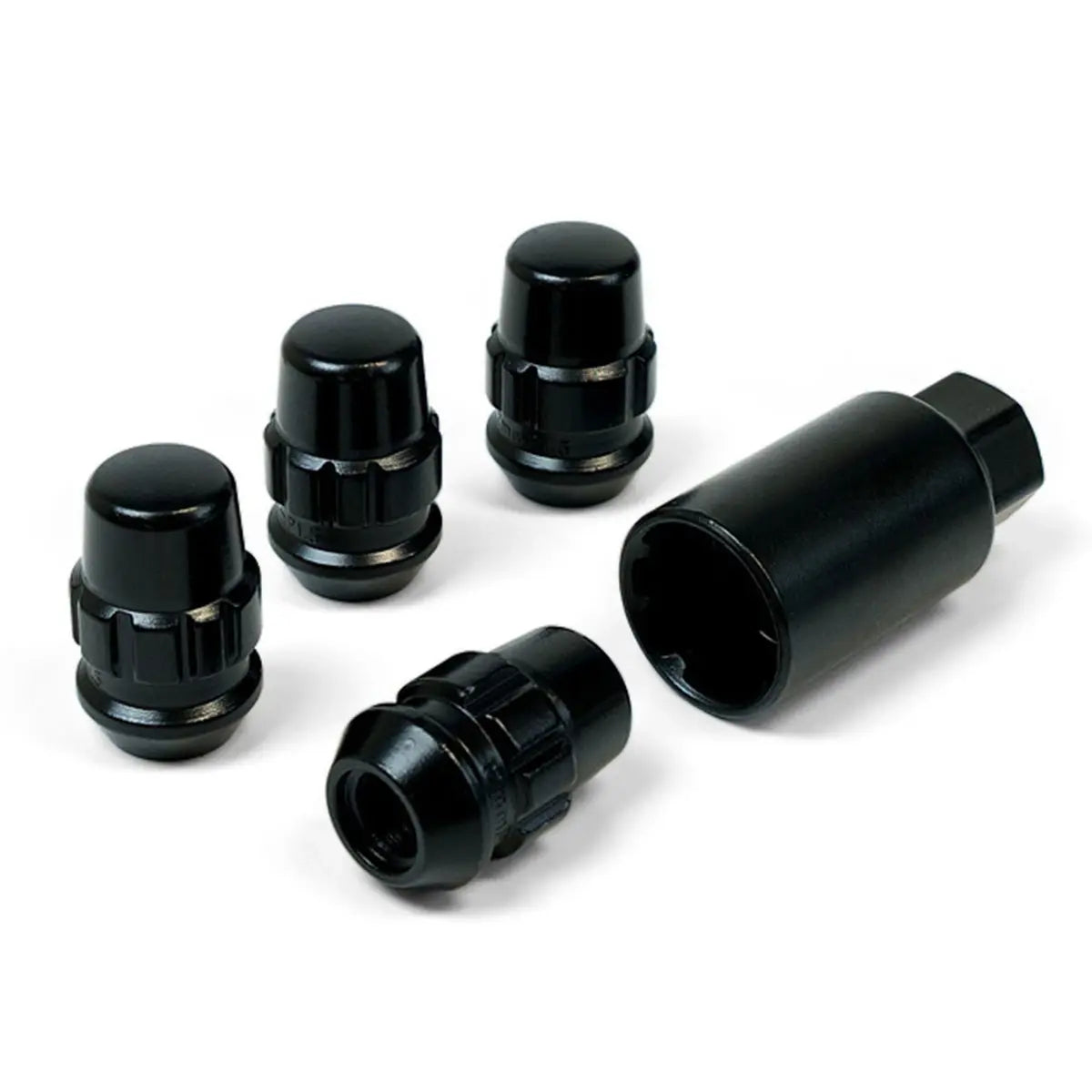 SAAS Lock Nuts Splined Acorn Bulge 14mm x 1.50 Black Pk 4 923329BC - view 3