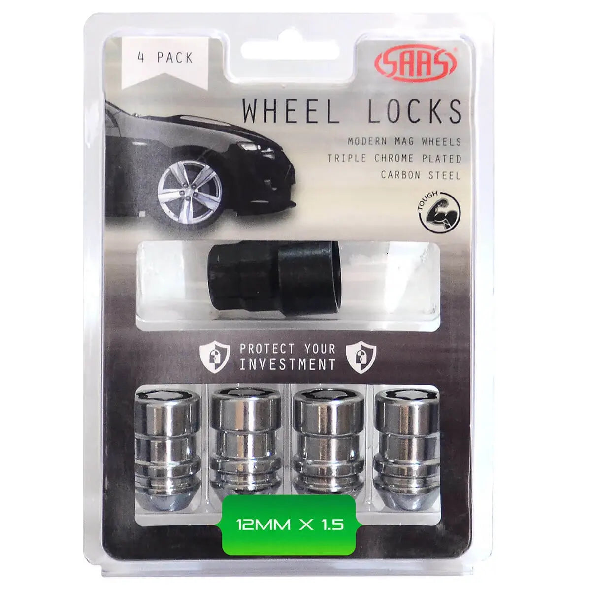 SAAS Lock Nuts Internal Star Bulge 12mm x 1.50 Pk 4 933526 - view 1