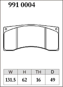 DIXCEL Brake Pads – Alcon CAR49 / TA4+, CRB343 / 332, CAR23 (16mm)