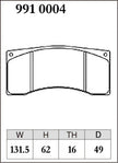 DIXCEL Brake Pads – Alcon CAR49 / TA4+, CRB343 / 332, CAR23 (16mm)