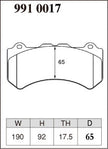 DIXCEL Front Brake Pads – Alcon CAR70 “RC6” / Nissan GT-R R35 / Jeep Grand Cherokee SRT