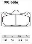DIXCEL Rear Brake Pads - AP Racing CP6602 / CP6606 / CP6627