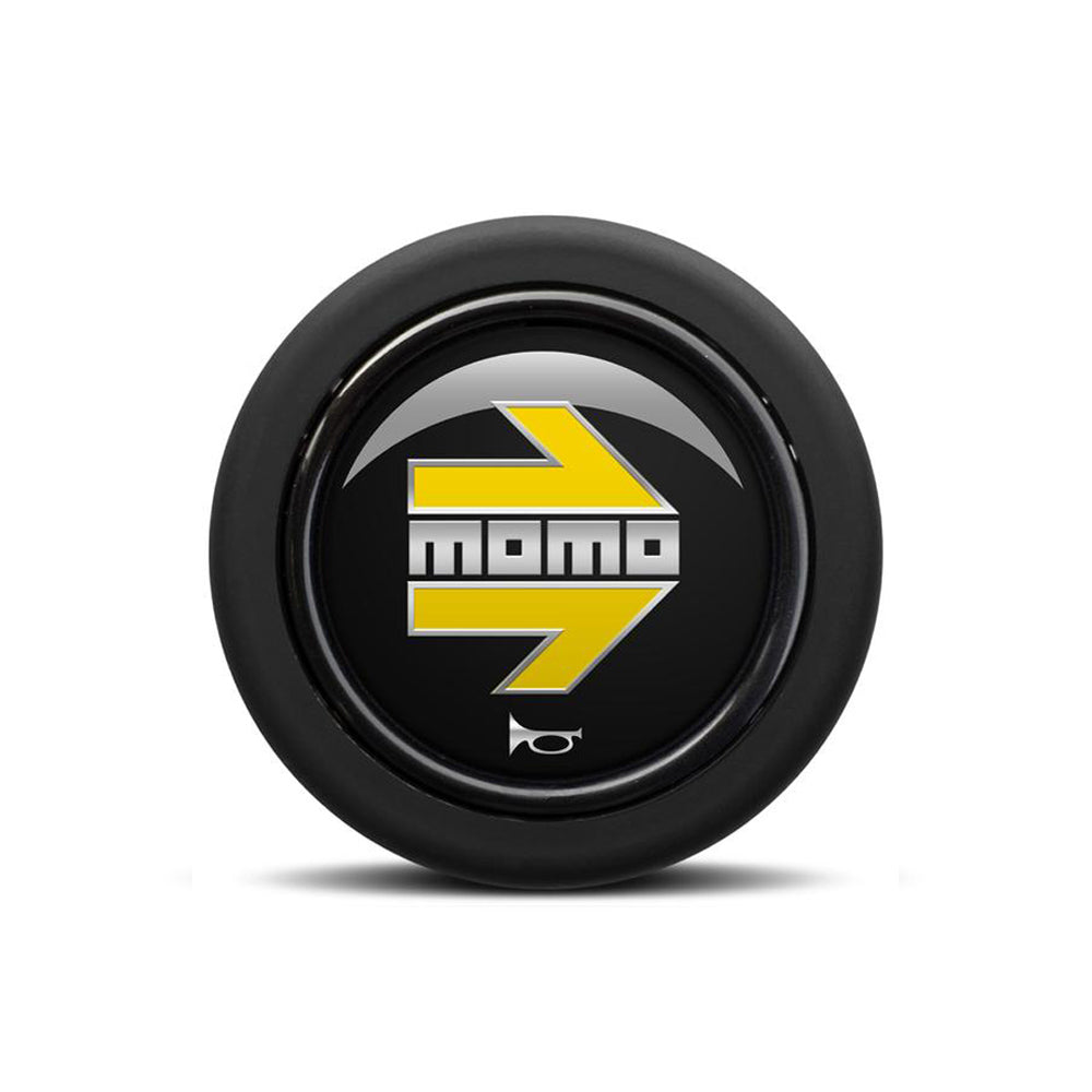 MOMO Arrow Polished Black (Round Lip) Horn Buttons