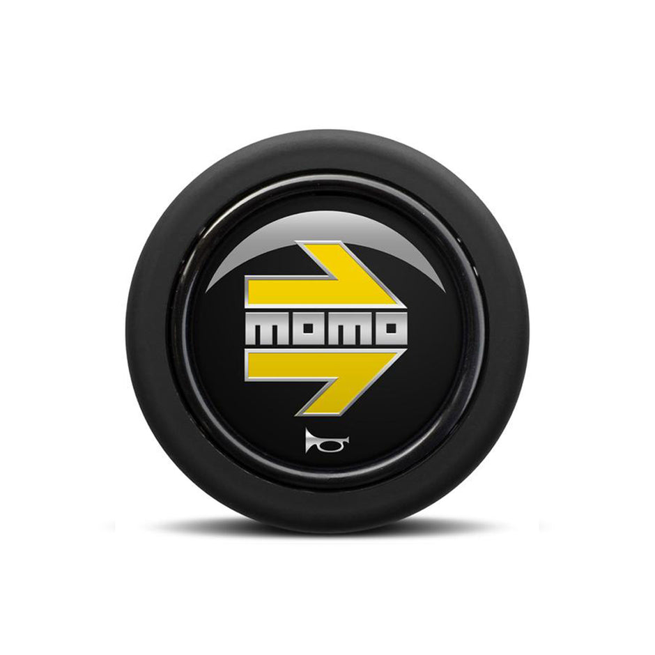 MOMO Arrow Polished Black (Round Lip) Horn Buttons