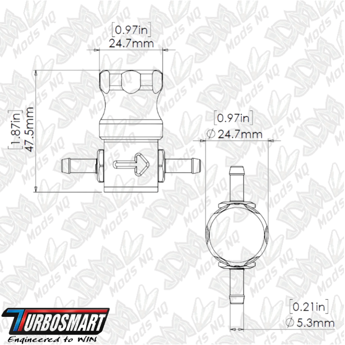 Turbosmart Boost Tee Manual Boost Controller (Blue)