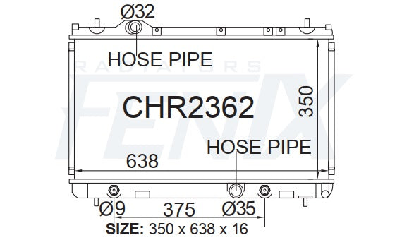 Chrysler Neon Radiator (SEP/1999 - JUL/2002) — CHR2362-PA16A — manufacturer main image
