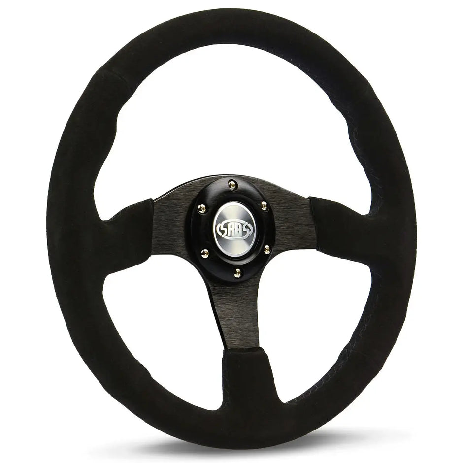 SAAS Steering Wheel Suede 14" ADR Black Spoke D1-SWB-RS - view 1