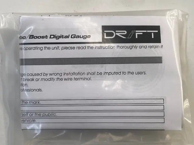 Drift Turbo Boost Gauge Iridium Blue Series (Metric) 12V D1-TRB-DIGM - view 3