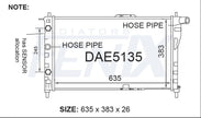 Daewoo Cielo Radiator — DAE5135-PA26A — manufacturer main image