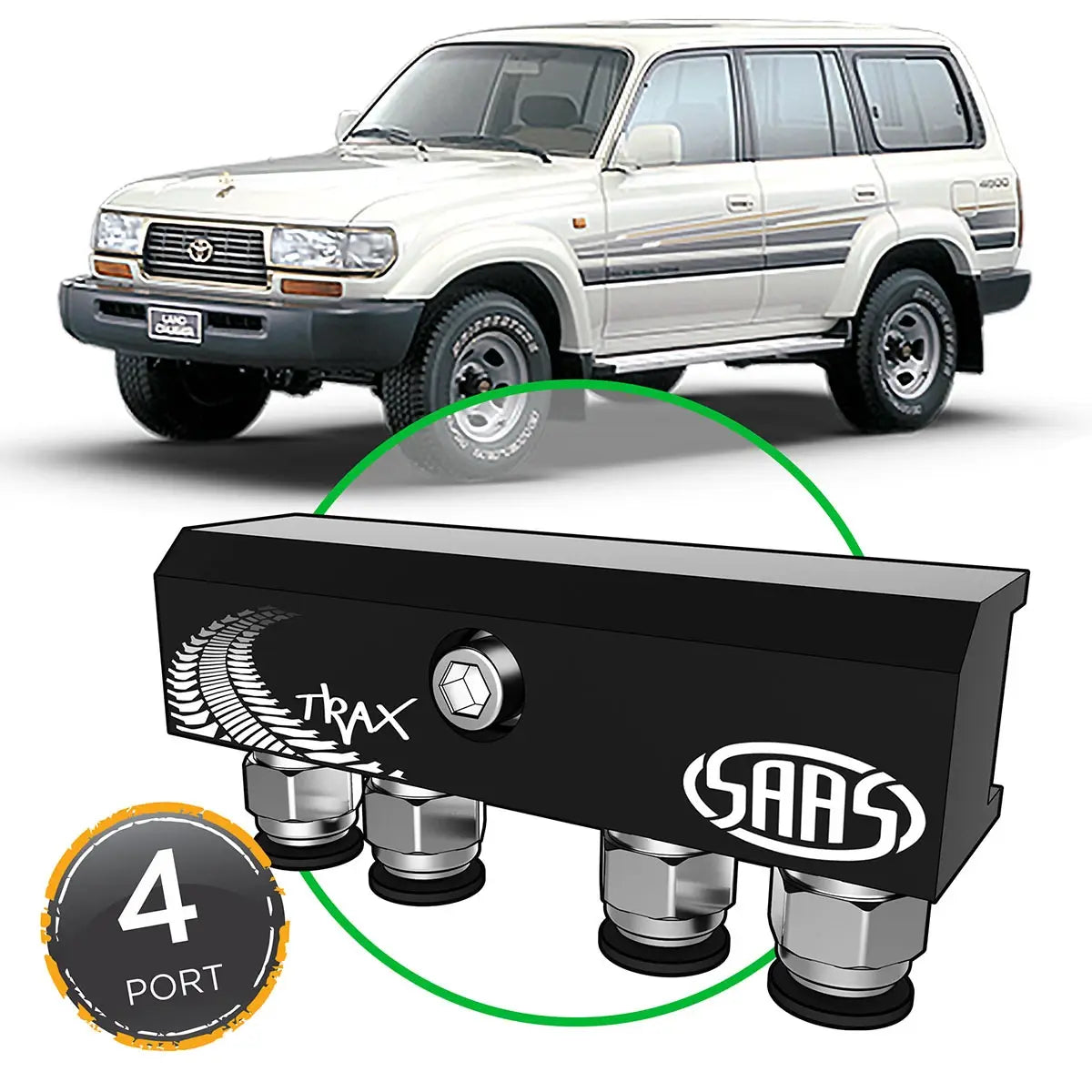 SAAS Diff Breather Kit 4 Port suit TOYOTA LANDCRUISER 80 Series 1990-1998 DB1001-1201 - view 1