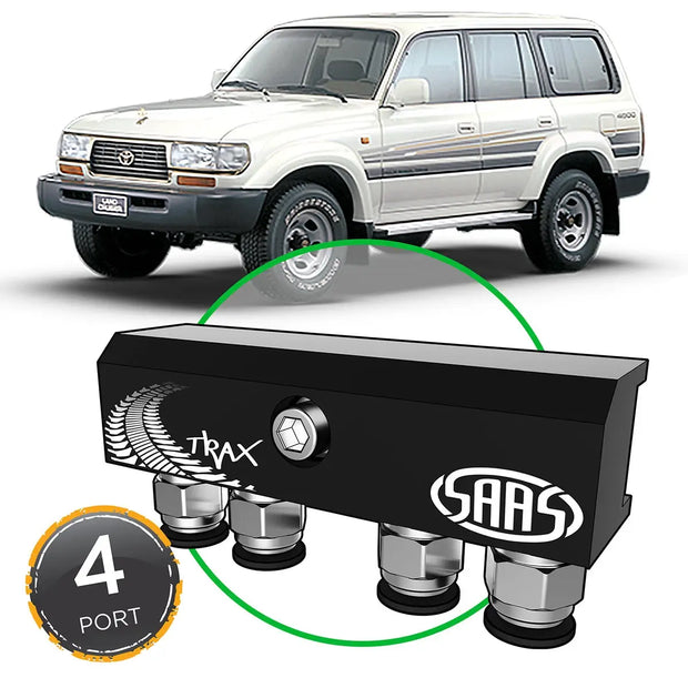 SAAS Diff Breather Kit 4 Port suit TOYOTA LANDCRUISER 80 Series 1990-1998 DB1001-1201 - view 1