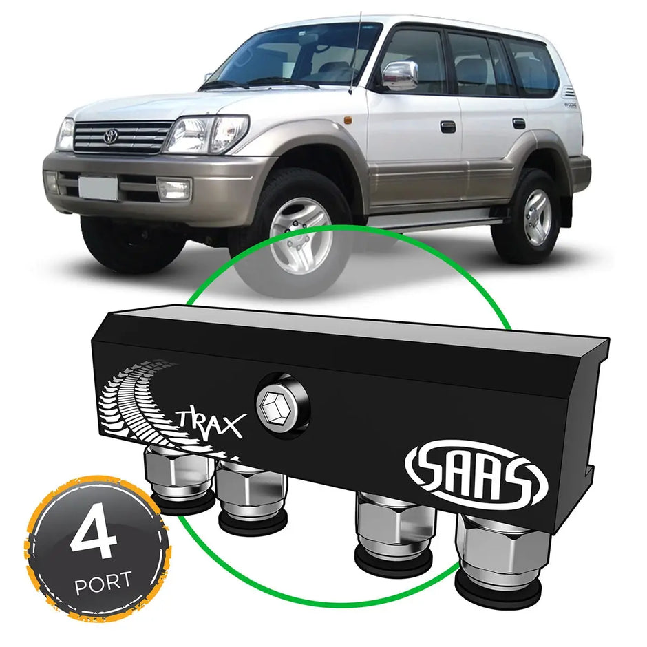 SAAS Diff Breather Kit 4 Port suit TOYOTA PRADO 90 Series 1996-2002 DB1001-1203 - view 1