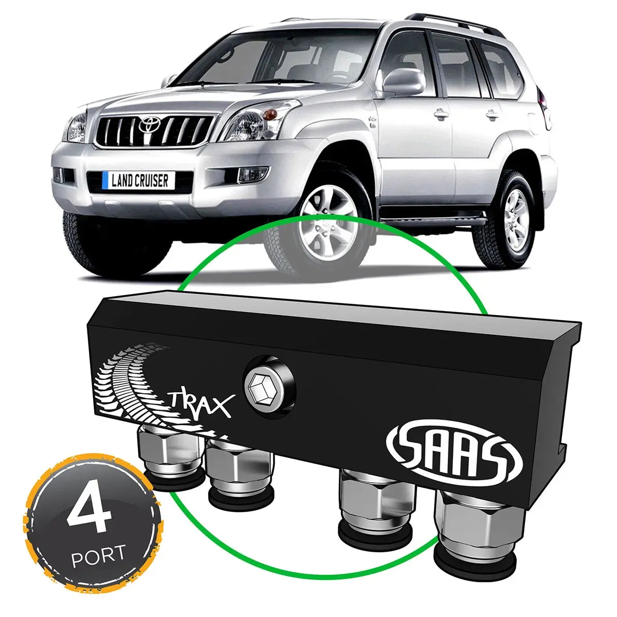 SAAS Diff Breather Kit 4 Port suit TOYOTA PRADO 120 Series 2002-2009 DB1001-1204 - view 1