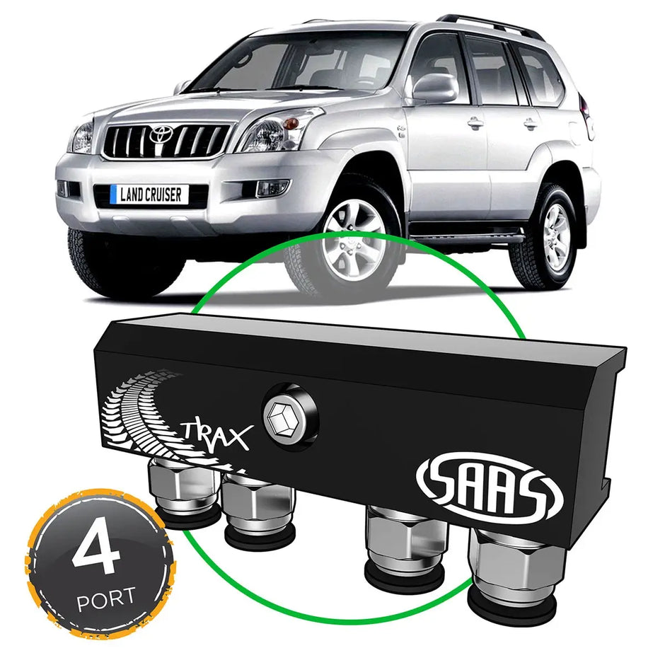 SAAS Diff Breather Kit 4 Port suit TOYOTA PRADO 120 Series 2002-2009 DB1001-1204 - view 1
