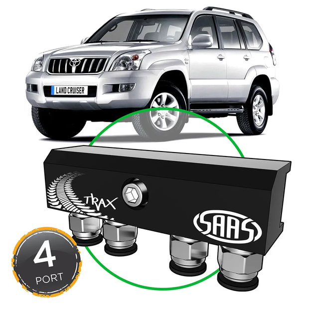 SAAS Diff Breather Kit 4 Port suit TOYOTA PRADO 120 Series 2002-2009 DB1001-1204 - view 1