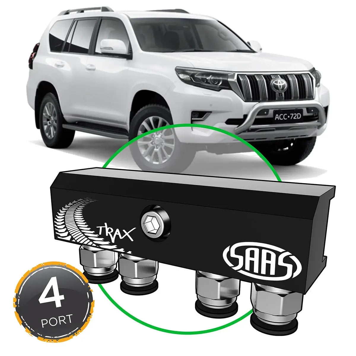 SAAS Diff Breather Kit 4 Port suit TOYOTA PRADO 150 Series 2009-Current DB1001-1206 - view 1