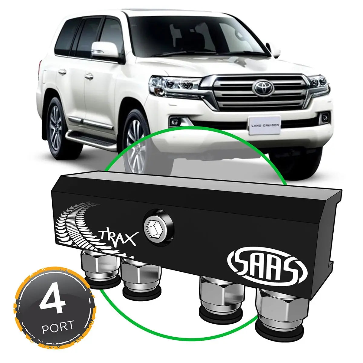 SAAS Diff Breather Kit 4 Port suit TOYOTA LANDCRUISER 200 Series 2007-2018 DB1001-1208 - view 1