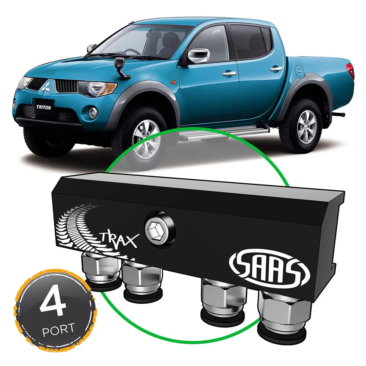 SAAS Diff Breather Kit 4 Port incl Nylon Bushes MITSUBISHI TRITON ML-MN 2006-2015 DB1001-3101 - view 1