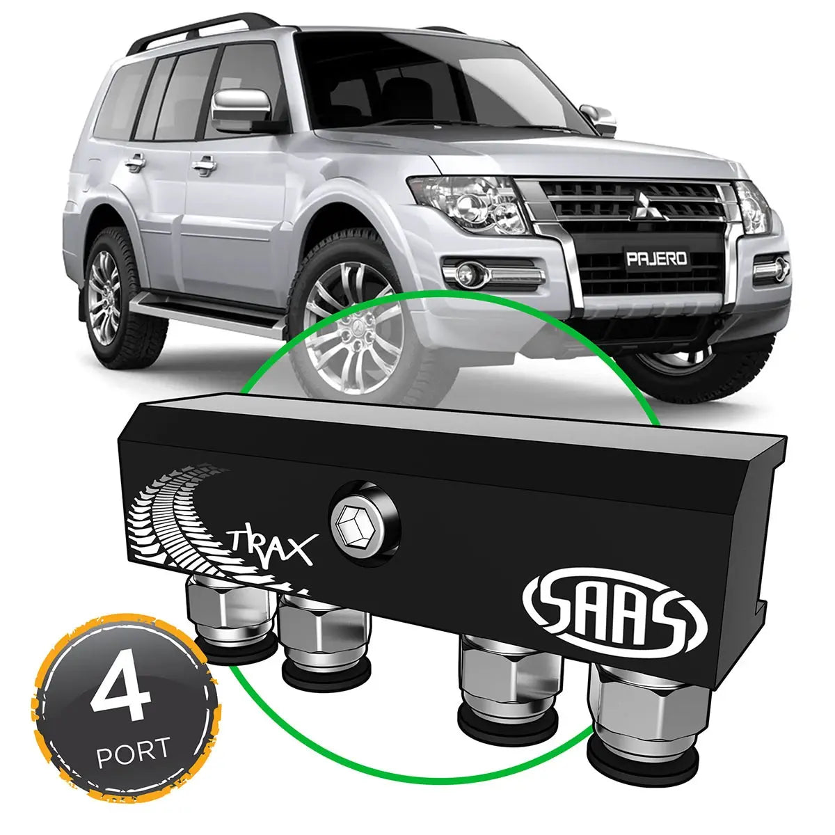 SAAS Diff Breather Kit 4 Port incl Nylon Bushes MITSUBISHI PAJERO NS-NX 2006-Current DB1001-3204 - view 1