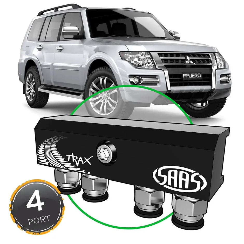 SAAS Diff Breather Kit 4 Port incl Nylon Bushes MITSUBISHI PAJERO NS-NX 2006-Current DB1001-3204 - view 1