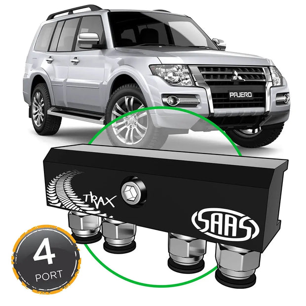 SAAS Diff Breather Kit 4 Port incl Nylon Bushes MITSUBISHI PAJERO NS-NX 2006-Current DB1001-3204 - view 1