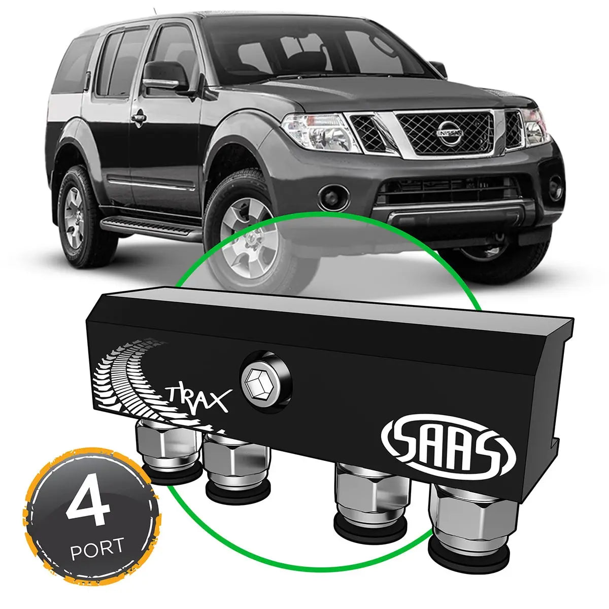 SAAS Diff Breather Kit 4 Port suit NISSAN PATHFINDER R51 2006-2015 DB1001-4103 - view 1