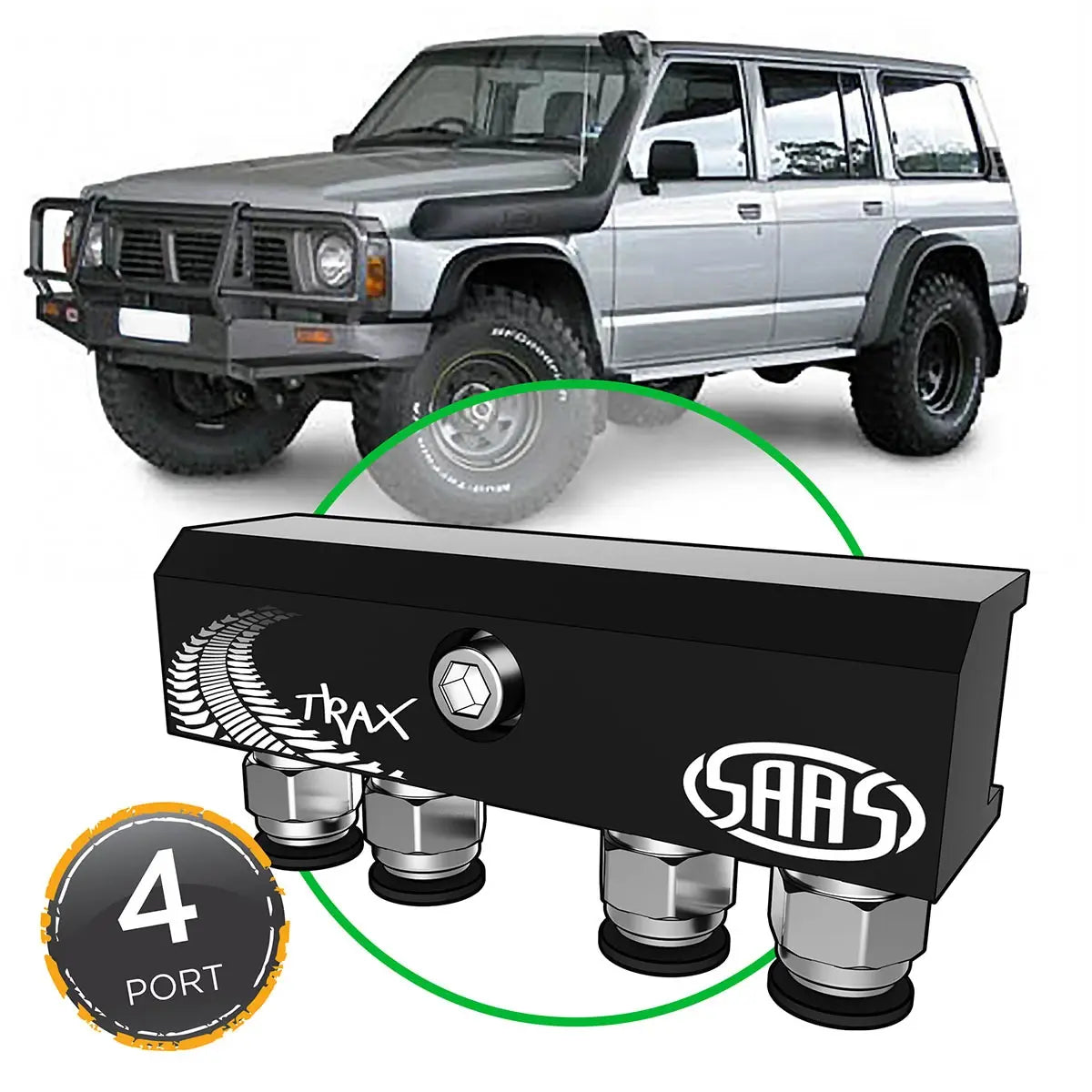 SAAS Diff Breather Kit 4 Port suit NISSAN PATROL GU Y61 1997-2015 DB1001-4203 - view 1