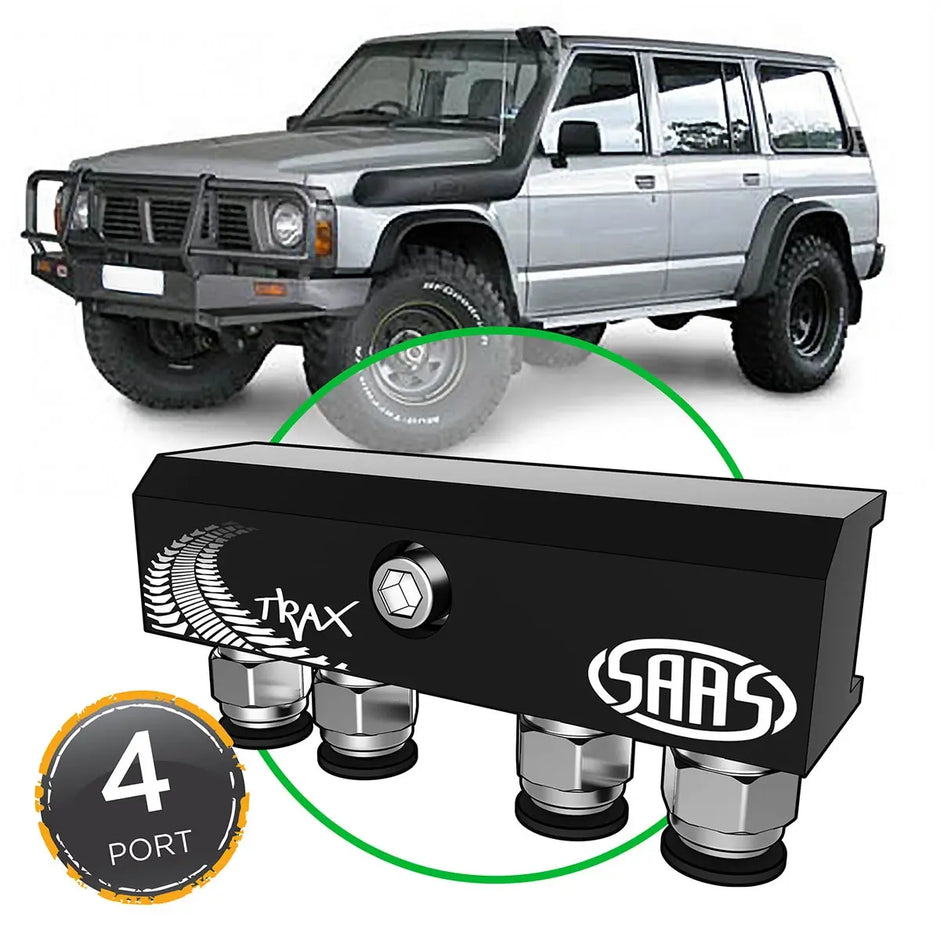 SAAS Diff Breather Kit 4 Port suit NISSAN PATROL GU Y61 1997-2015 DB1001-4203 - view 1