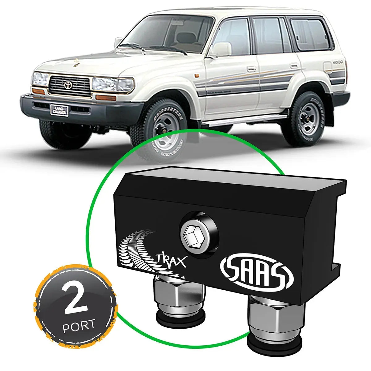 SAAS Diff Breather Kit 2 Port suit TOYOTA LANDCRUISER 80 Series 1990-1998 DB1010-1201 - view 1