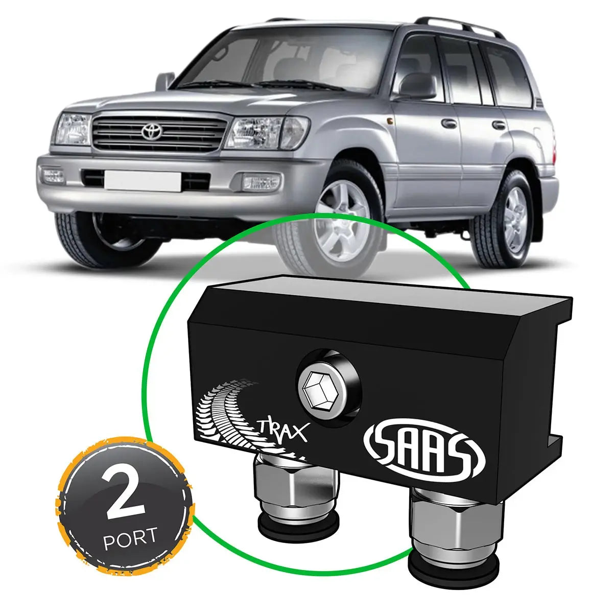 SAAS Diff Breather Kit 2 Port suit TOYOTA LANDCRUISER 100 Series 1998-2007 DB1010-1202 - view 1