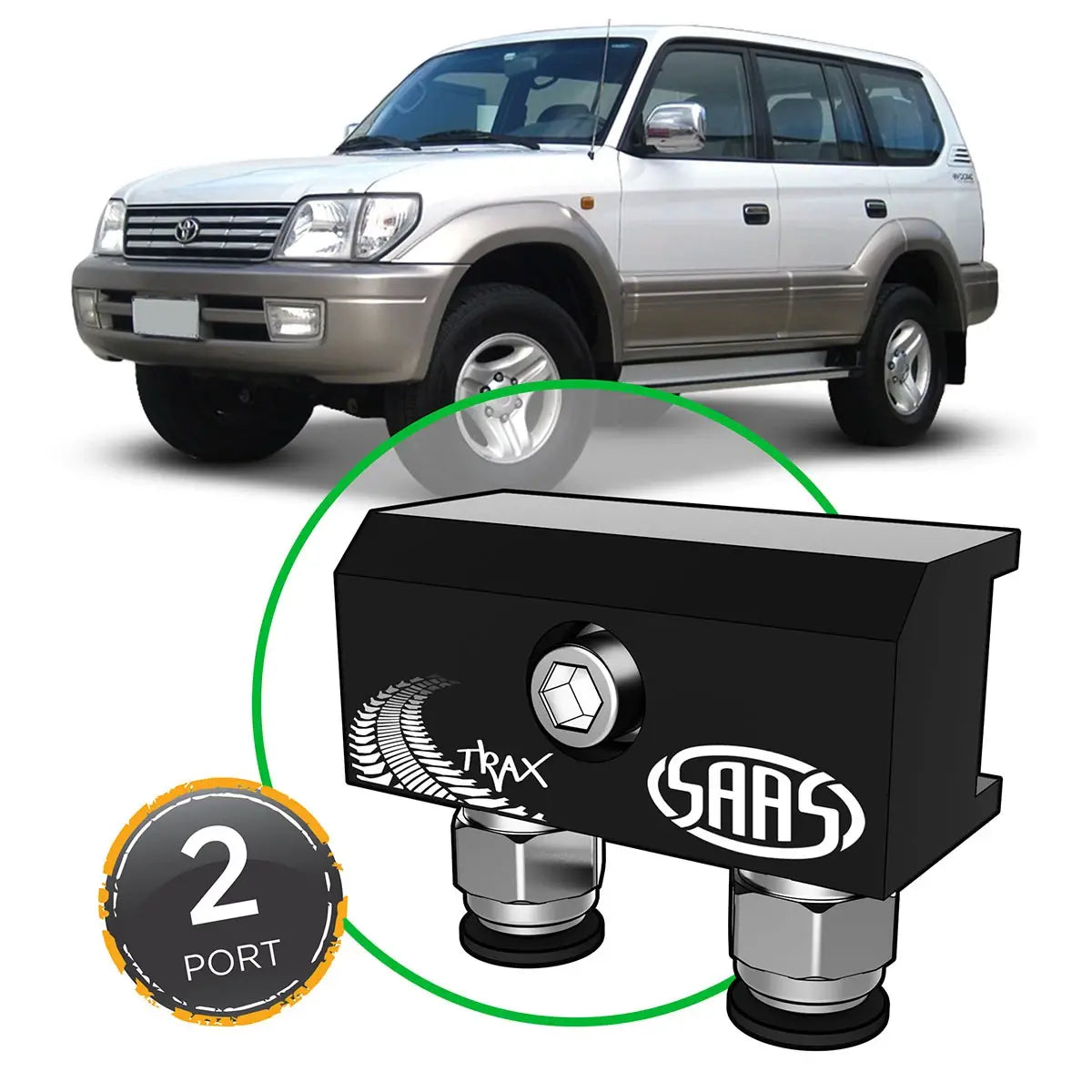 SAAS Diff Breather Kit 2 Port suit TOYOTA PRADO 90 Series 1996-2002 DB1010-1203 - view 1