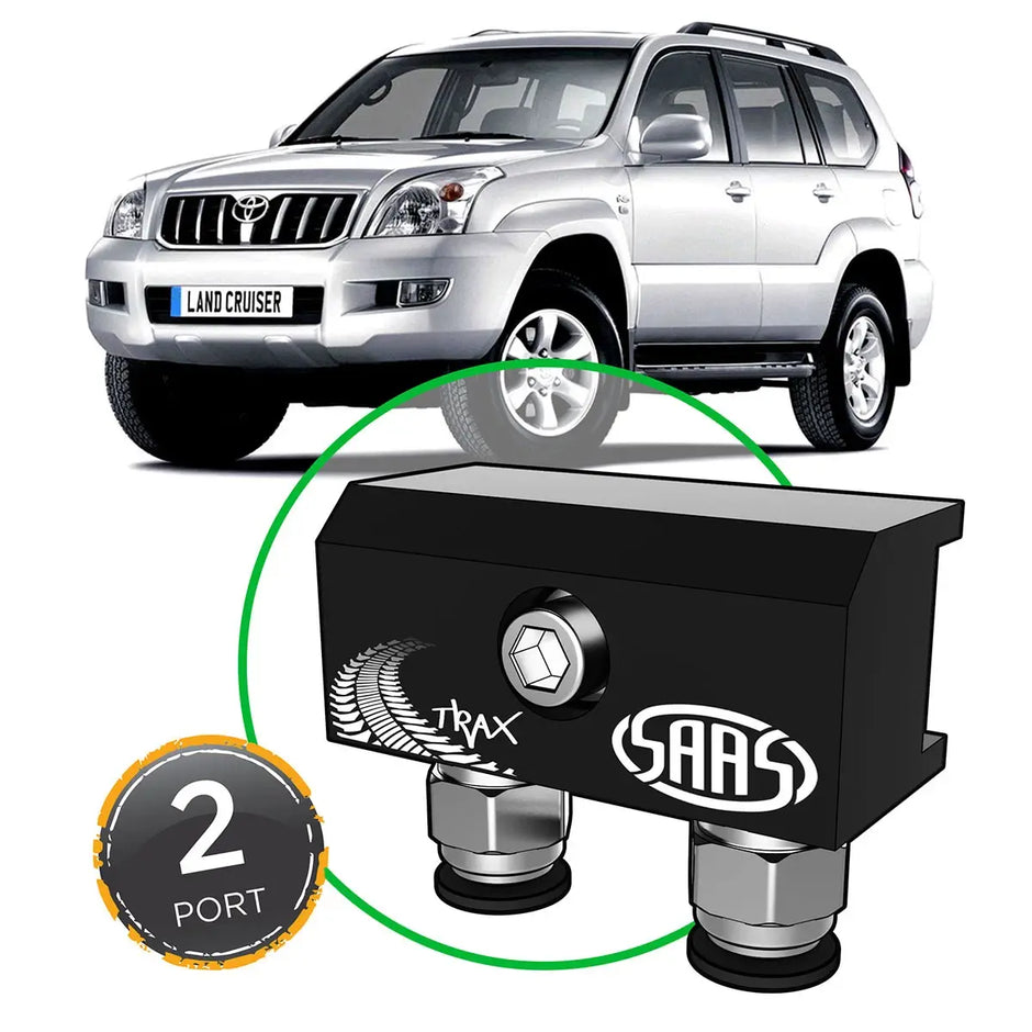 SAAS Diff Breather Kit 2 Port suit TOYOTA PRADO 120 Series 2002-2009 DB1010-1204 - view 1