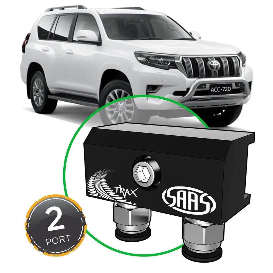SAAS Diff Breather Kit 2 Port suit TOYOTA PRADO 150 Series 2009-Current DB1010-1206 - view 1