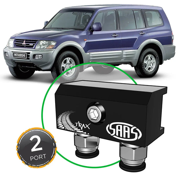 SAAS Diff Breather Kit 2 Port incl Nylon Bushes MITSUBISHI PAJERO NM-NP 2000-2006 DB1010-3203 - view 1