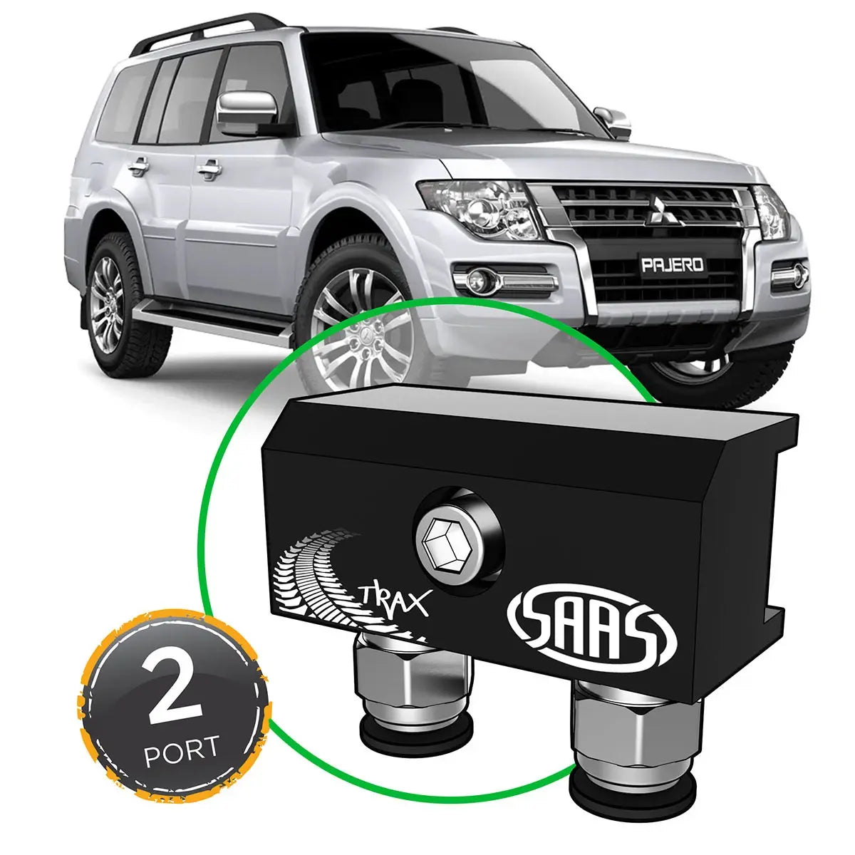 SAAS Diff Breather Kit 2 Port incl Nylon Bushes MITSUBISHI PAJERO NS-NX 2006-Current DB1010-3204 - view 1
