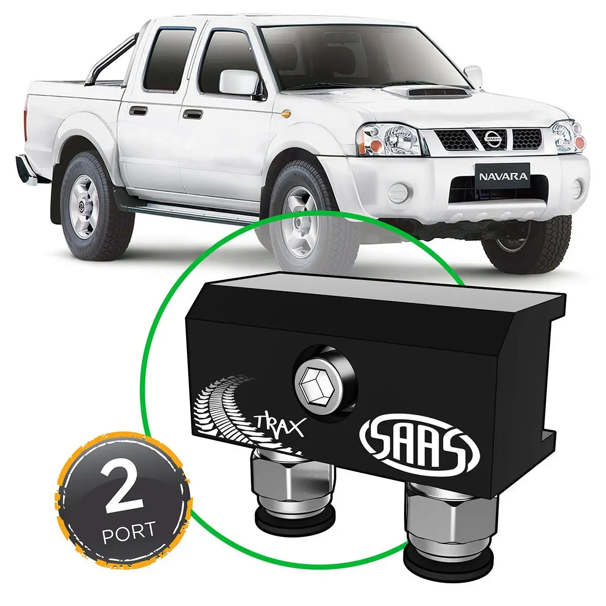 SAAS Diff Breather Kit 2 Port suit NISSAN NAVARA D22 1997-2014 DB1010-4101 - view 1