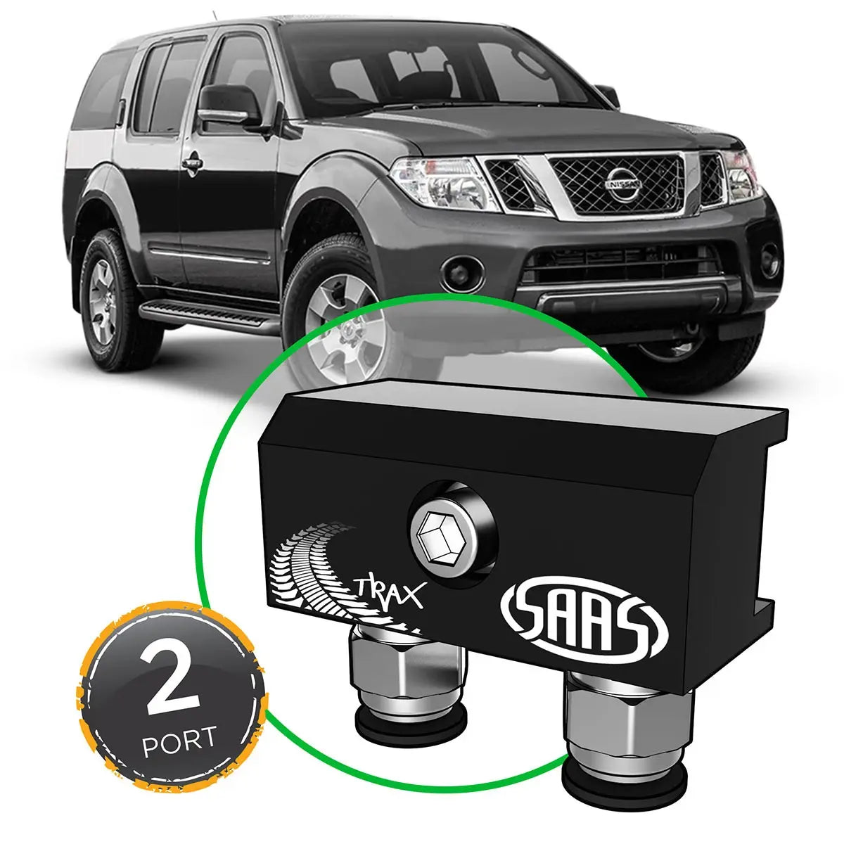 SAAS Diff Breather Kit 2 Port suit NISSAN PATHFINDER R51 2006-2015 DB1010-4103 - view 1