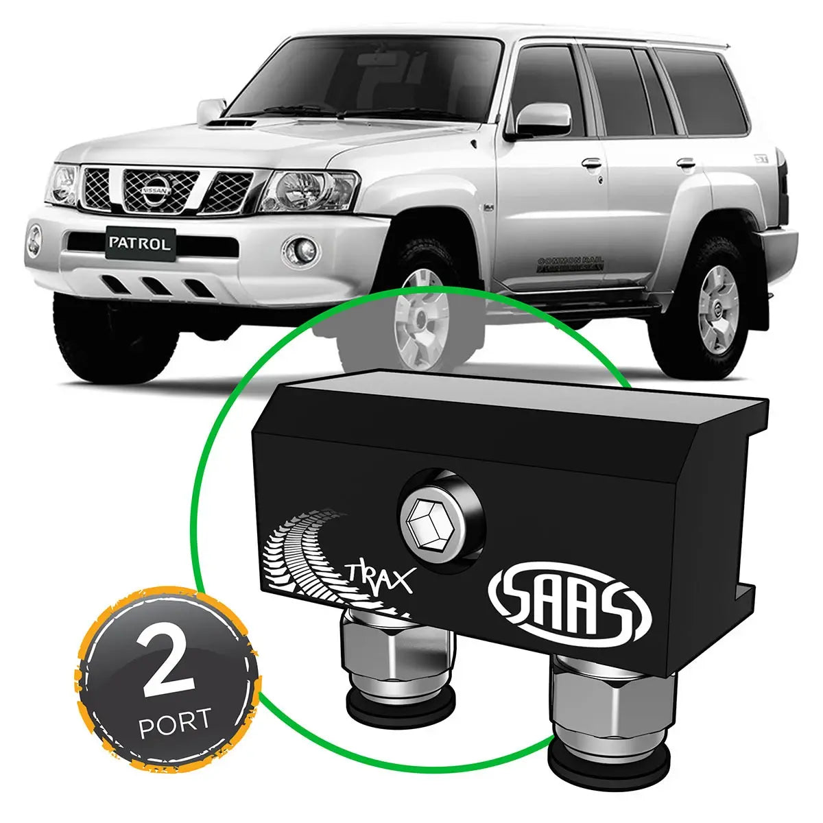 SAAS Diff Breather Kit 2 Port suit NISSAN PATROL GQ Y60 1987-1997 DB1010-4204 - view 1