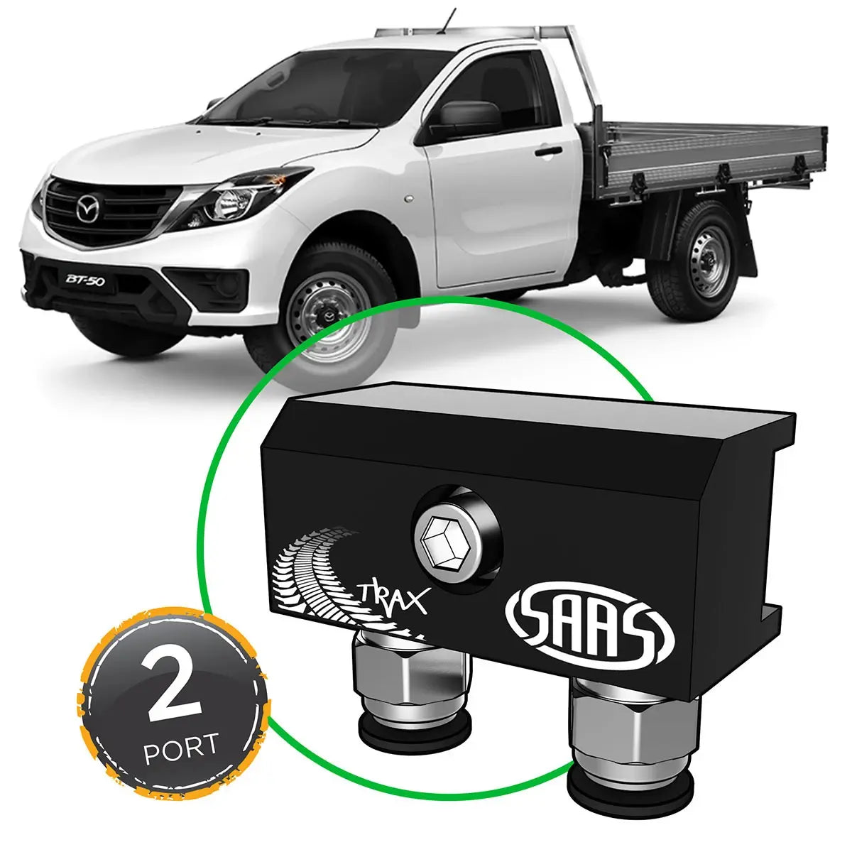 SAAS Diff Breather Kit 2 Port suit MAZDA BT-50 UP UR 2011-Current M8 Thread DB1011-2101M - view 1
