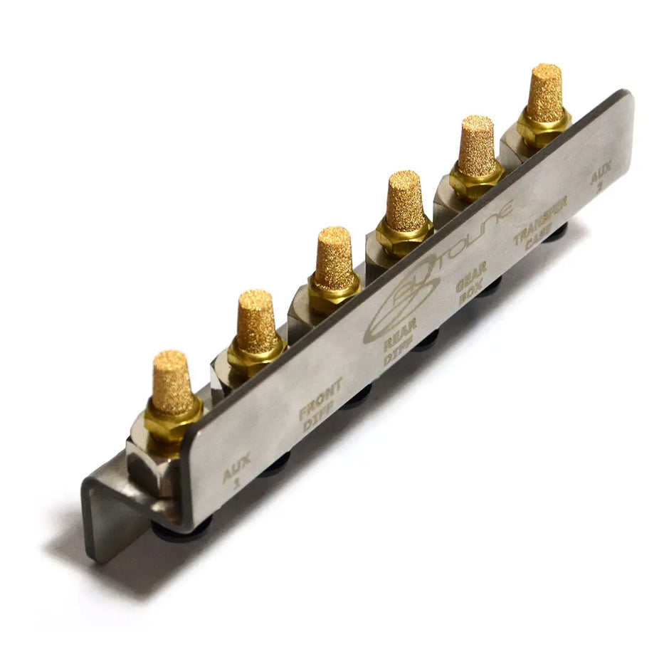SAAS Diff Breather Kit 6 Port Stainless Bracket 1/8 BSP DB2006 - view 3
