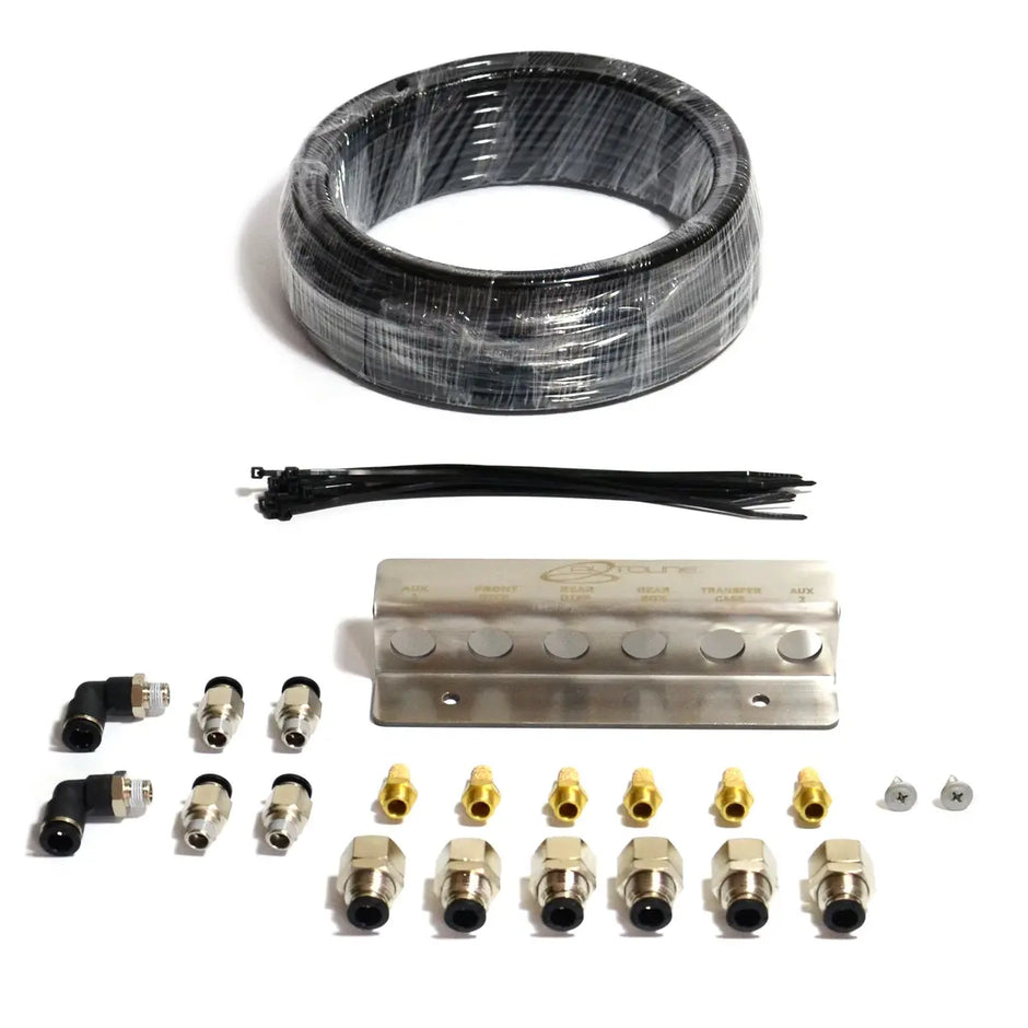 SAAS Diff Breather Kit 6 Port Stainless Bracket 1/8 BSP DB2006 - view 1