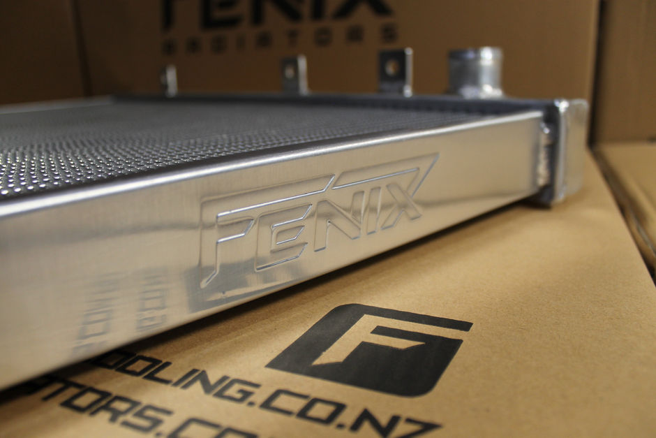 Nissan N14-N15 Pulsar SR20DE/T Full Alloy Performance Radiator – top tank detail – original Fenix photograph