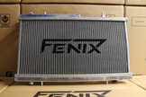 Nissan N14-N15 Pulsar SR20DE/T Full Alloy Performance Radiator – reverse view with Fenix core logo – original Fenix photograph