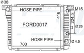 Ford Fairlaine NA NC Radiator — FORD0017-PA26A — manufacturer detail 2